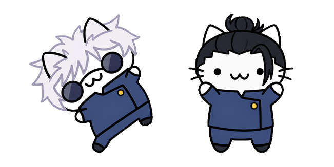 Jujutsu Kaisen Gojo & Geto Kawaii Cats Cursor
