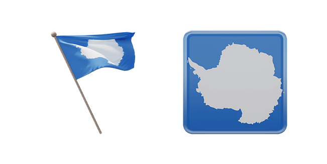 Flag of Antarctica 3D Cursor