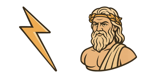 Zeus Greek Mythology Lightning Cursor