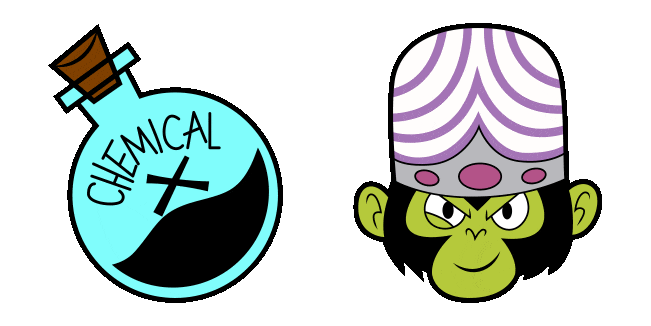The Powerpuff Girls Mojo Jojo & Chemicals Animated Cursor