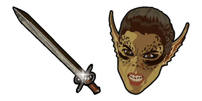 Baldur's Gate 3 Lae'zel & Sword Animated Cursor
