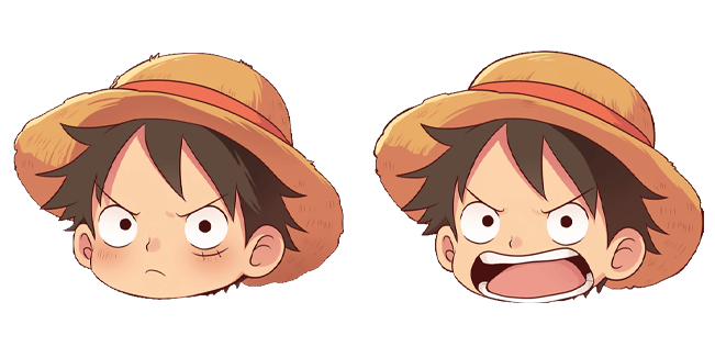 One Piece Angry Luffy Straw Hat Cursor