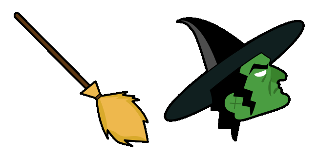 Halloween Witch & Broom Animated Cursor