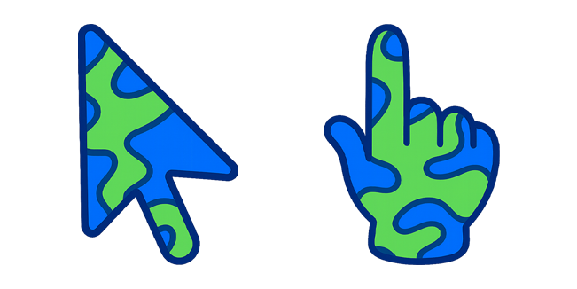 Blue Green Camo Cursor