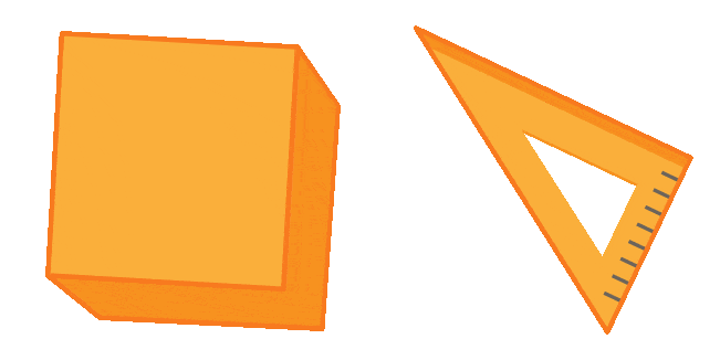 School Cube & Ruler Animated Cursor