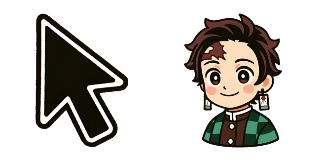 Demon Slayer Chibi Tanjiro & Classic Arrow Cursor