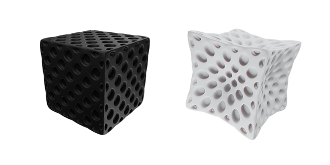 Black Cube & White Cube 3D Cursor