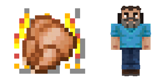 Minecraft Steve & Chicken Animated Cursor