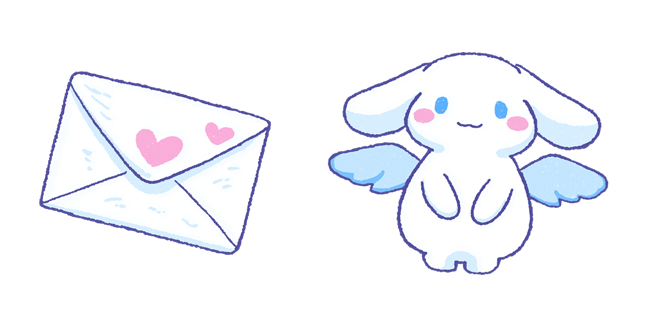 Valentine's Day Cinnamoroll Angel & Letter Cursor
