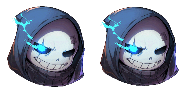 Undertale Sans with Glowing Eyes Animated Cursor