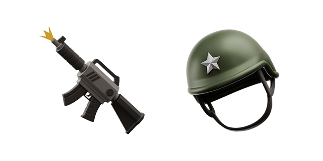 Military Gun & Soldier Helmet 3D Cursor