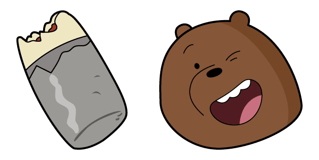 We Bare Bears Grizzly Bear & Food Cursor