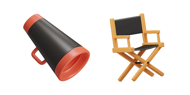 Megaphone & Director Chair 3D Cursor