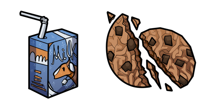 Milk & Chocolate Chip Cookie Cursor