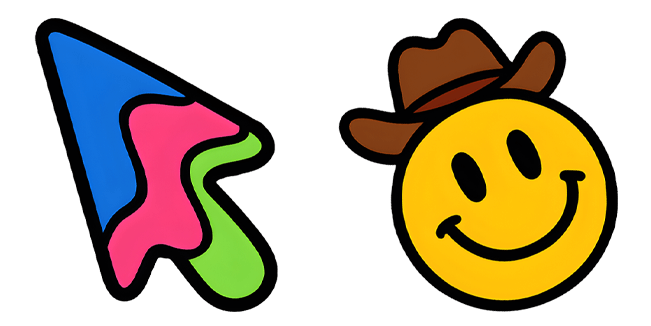Adorable Preppy Arrow & Smile Face Cursor