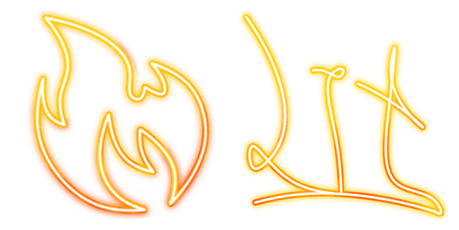Fire & Lit Orange Neon Cursor