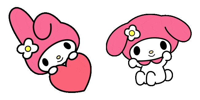 Sanrio My Melody Hugging Heart Animated Cursor