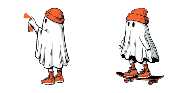 Skater & Graffiti Ghost Cursor