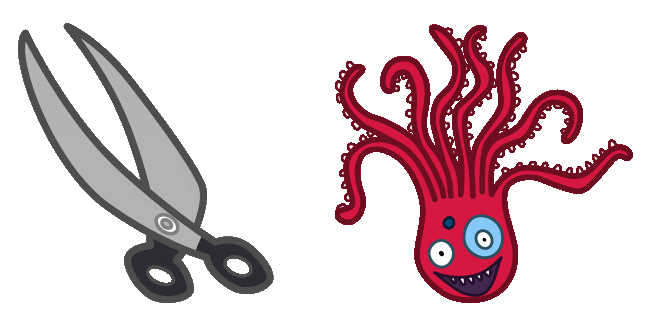 PaRappa The Rapper Hairdresser & Scissors Animated Cursor