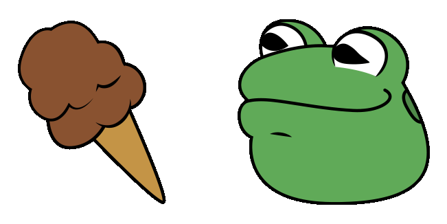 Frog and Toad & Ice Cream Animated Cursor