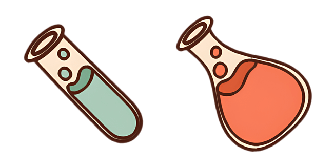 School Test Tube & Flat Bottom Flask Cursor