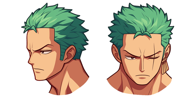 One Piece Roronoa Zoro Serious Face Cursor