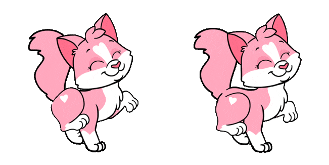 Funny Pink Cat Animated Cursor
