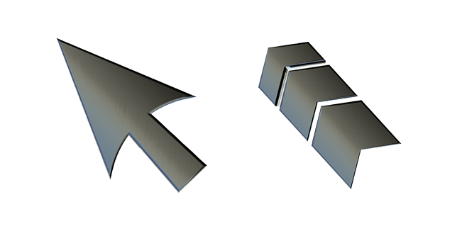 Black Carbon Arrow 3D Cursor