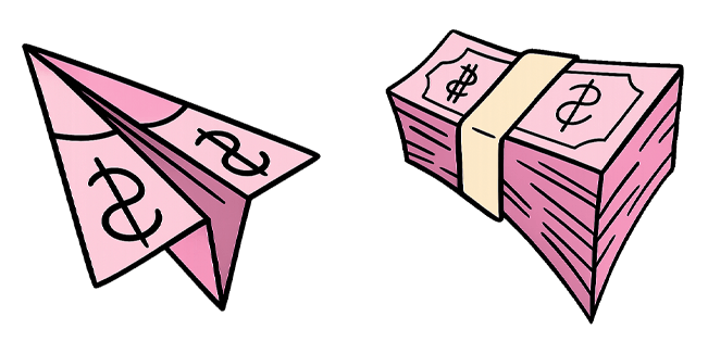 Preppy Pink Cash Money Cursor
