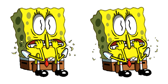 Spongebob Scared Animated Cursor