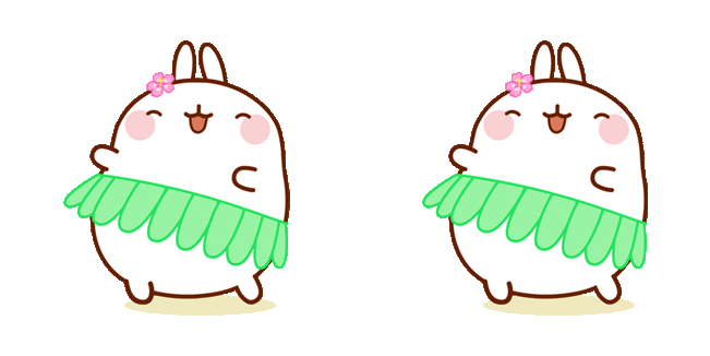 Molang Beach Dance Animated Cursor