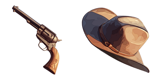 Cowboy Revolver & Hat Cursor