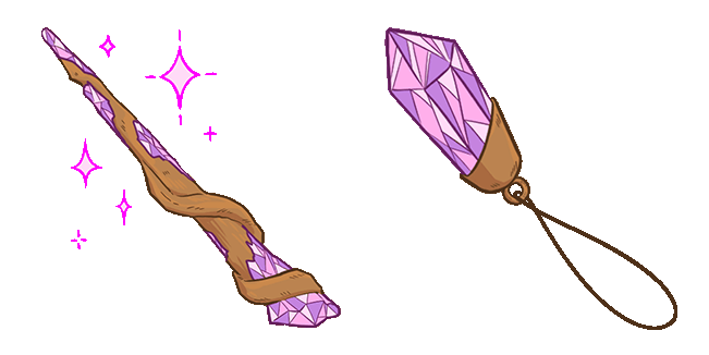 Purple Magic Wand & Crystal Animated Cursor