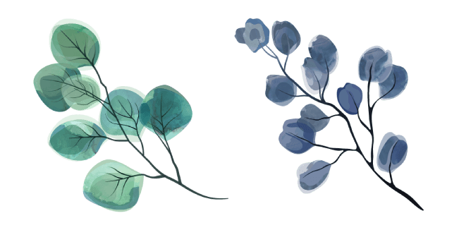 Watercolor Eucalyptus Branch Cursor