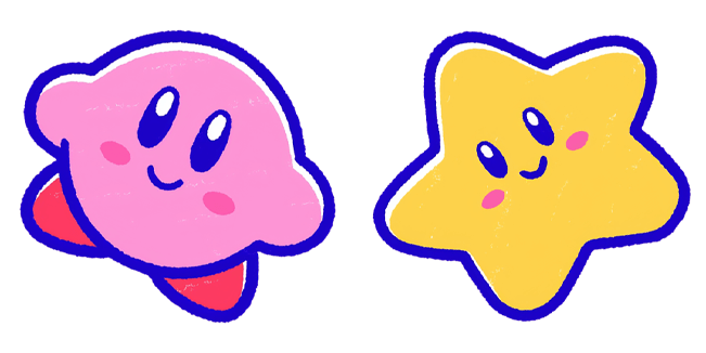 Kawaii Kirby & Star Cursor