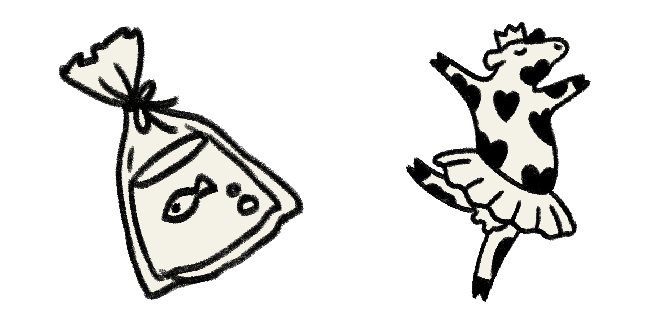 Bubble Wrap & Cow Ballet Pencil Draw Cursor