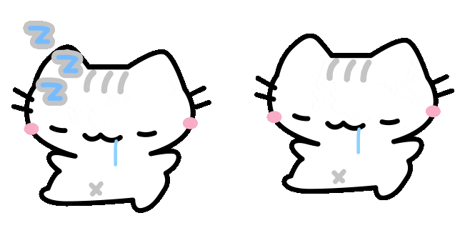 Korean Reaction Cat Sleep Meme Animated Cursor