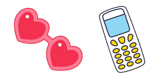 Heart Glasses & Retro Phone Cursor
