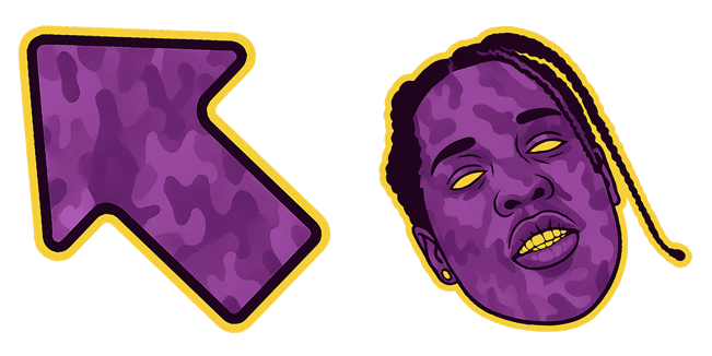 Purple Camouflage ASAP Rocky Cursor