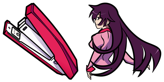 Bakemonogatari Hitagi Senjougahara & Stapler Cursor