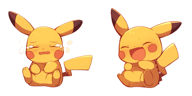 Cute Crying & Laughing Pikachu Cursor