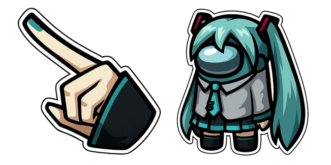 Hatsune Miku x Among Us Cursor