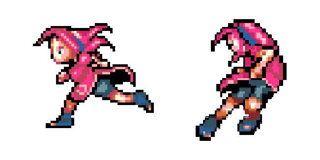 Naruto Sakura Running Pixel Animated Cursor