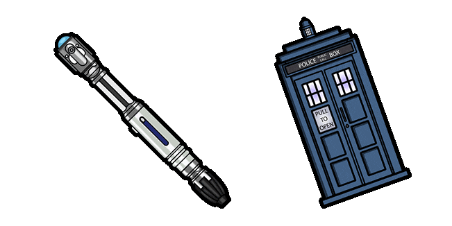 Doctor Who Pen & Telephone Box Animated Cursor