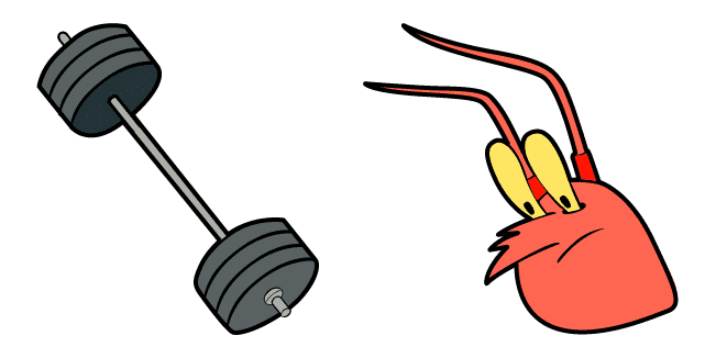SpongeBob Larry the Lobster & Barbell Cursor