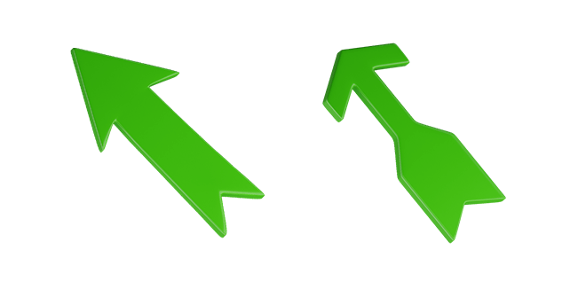 Light Green Arrow 3D Cursor