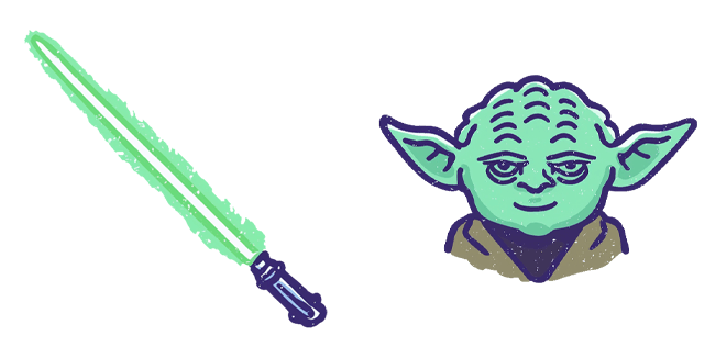 Star Wars Yoda & Green Lightsaber Cursor