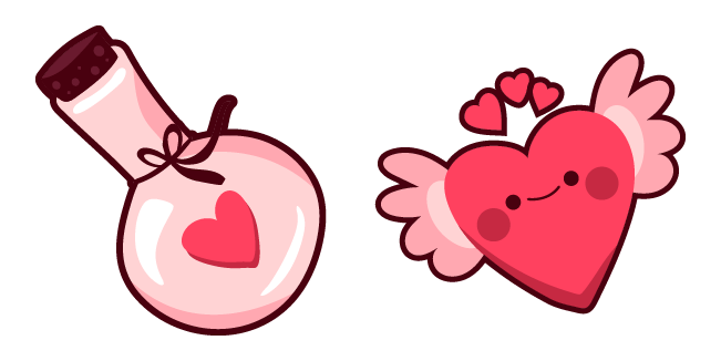 Valentine's Day Love Poison & Fly Heart Cursor