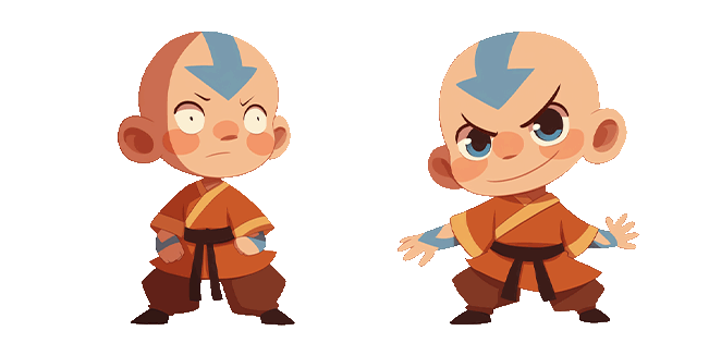 Chibi Avatar Aang Animated Cursor