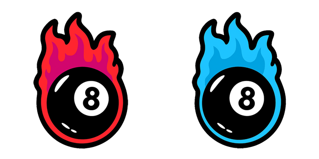 Flaming 8-balls Cursor
